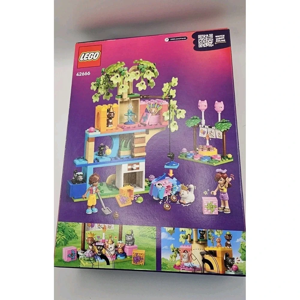 NEW 321 Pc Lego Friends 42666 Cat Birthday Party & Tree House Age 6+ Toy